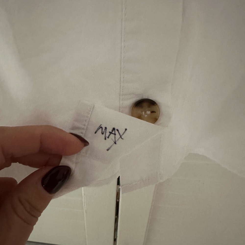 RHODE White Nisha Button-Up Blouse - Picture 7 of 8